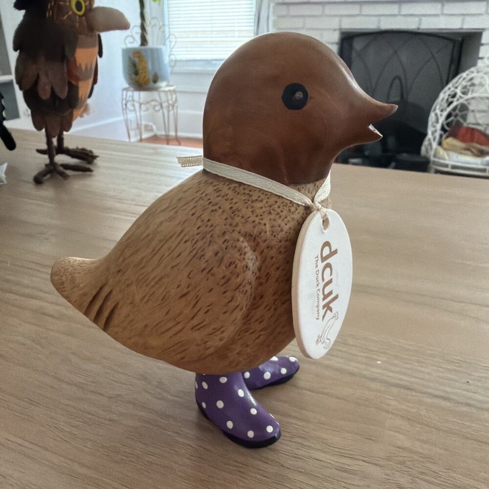 dcuk - THE DUCK COMPANY - HAND CARVED DUCK NAMED Casper Chick Rain boots